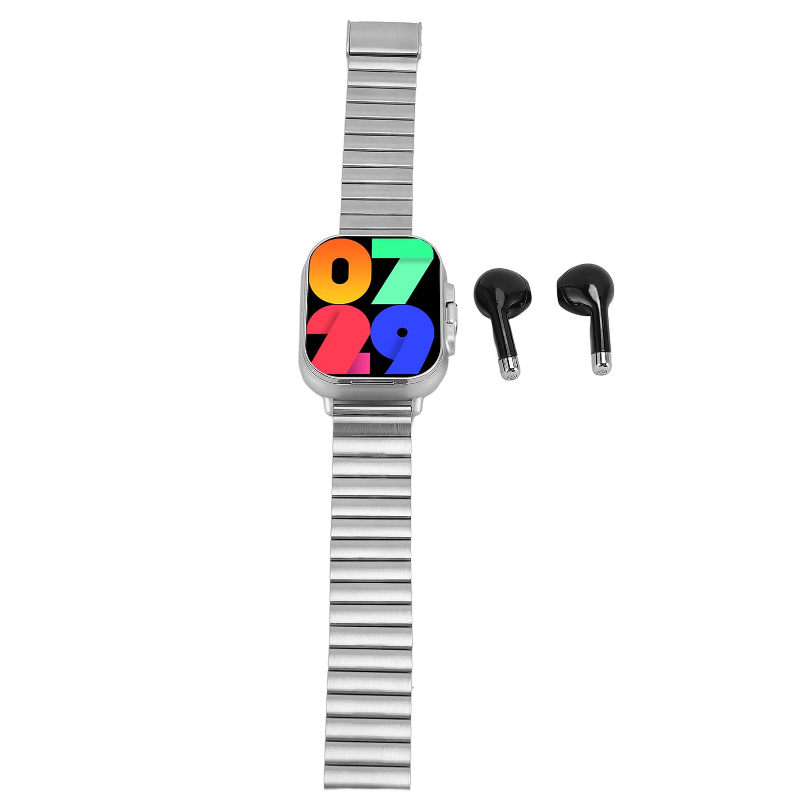 Ejoyous Orologio Smart con Auricolari, Schermo 2.01 Pollici, Batteria 5 | Tracker Fitness, Silicone in Policarbonato ABS, Monitoraggio del Sonno, Ideale per Corsa e Viaggi, Compatibile con 7.0 e