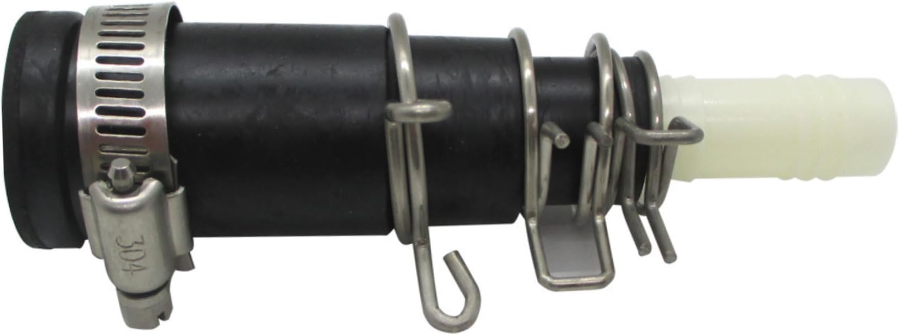 Dishwasher Drain Hose Adapter Kit - Garbage Disposal Connector - Compatible with InSinkErator Waste King - Hose Clamps - Stainless Steel Rubber Drain Fitting Installation Kit (6 Piece Set)