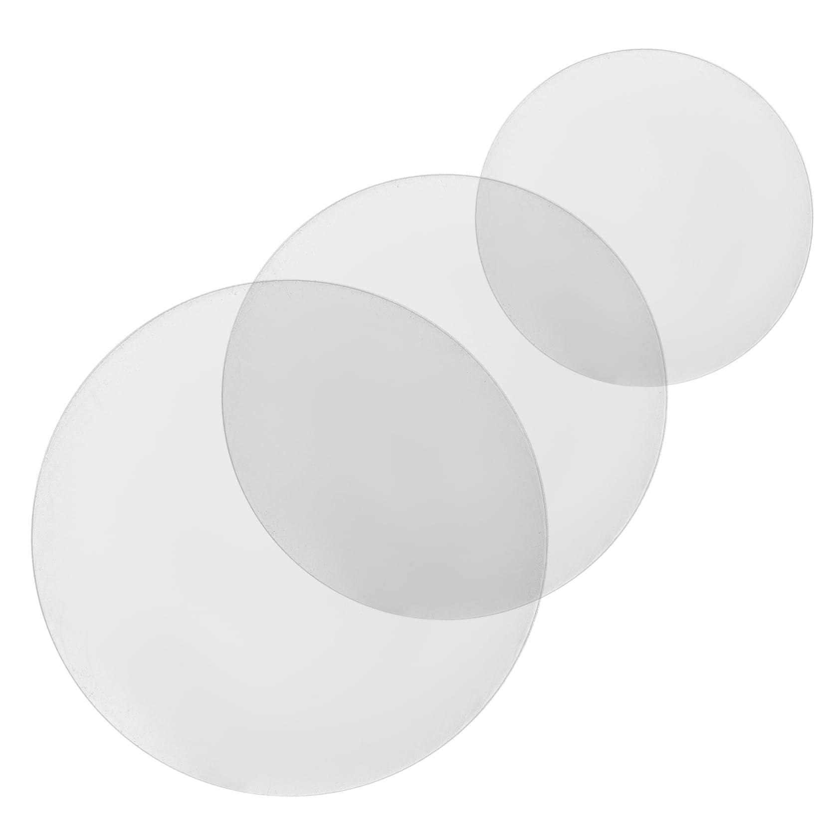 ABOOFAN 3pcs DIY Acrylic Round Cake Discs Transparent Circle Base Boards for Crafting Cake Display and Home Use Lightweight Design