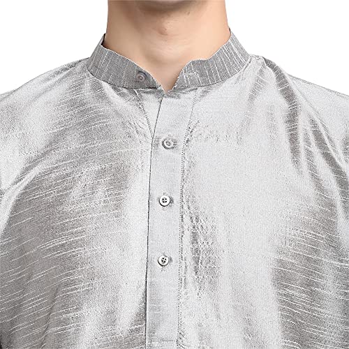 Image of Jompers Men Black & White Solid Kurta
