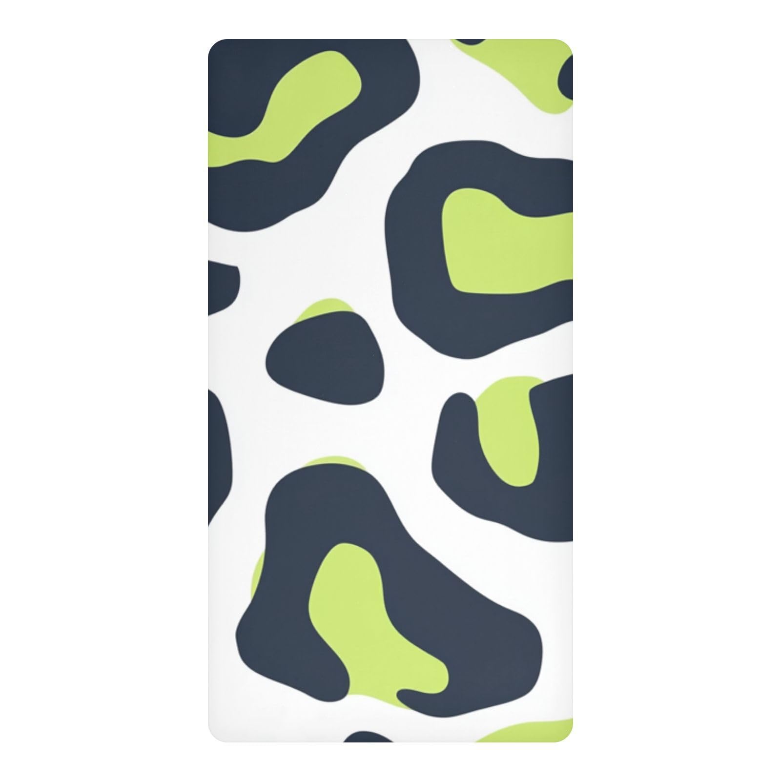 Housse de matelas imperméable pour berceau léopard vert citron 60x120