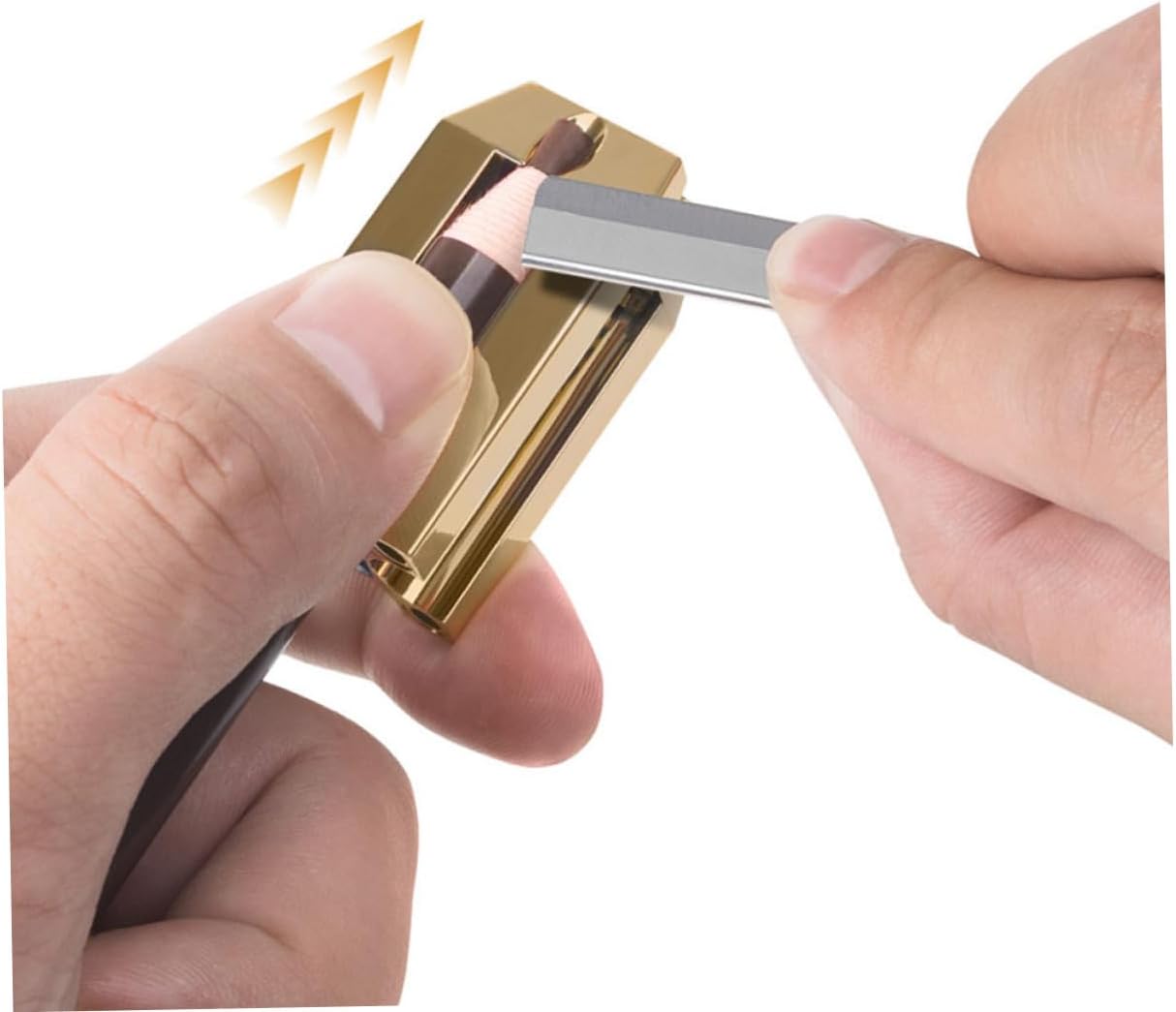 1pc Eyebrow Pencil Sharpener Tool Four-Sided Flat Tip Design for Precise Makeup Application Material Essential Cosmetic Accessory for Eyebrow Pencils