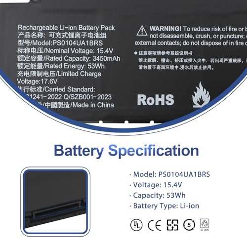 ANTIEE 53WH PS0010UA1BRS Bateria do laptopa to-Shiba Dy-nabook Portege X30W X30W-J Seria Netbook Bateria 41CP5/63/69 15,4V 3450mAh