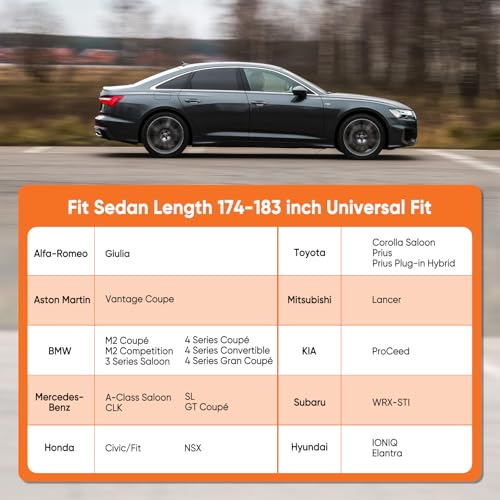 Image of NEVERLAND Sedan Car Cover Waterproof Heavy Duty All Weather Protection Snow Anti-UV Windproof Outdoor Full Car Cover Fit for Automobiles BMW /Mercedes-Benz /Honda (172-183 inch)