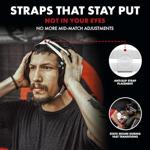 WrestlingMart Throwback Headgear, White - Comfort Foam Padding, Durable Protection with Six Vent Holes - Adjustable Staps for Youth to Adults - Thumbnail 5