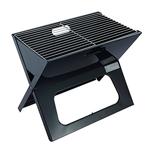 Mini BBQ Plate Outdoor BBQ Grill Black For 3-5 People Barbecue Tools Collapsible Household Charcoal Carbon Grill (Color : Black)