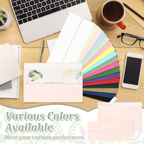 Image of 200 Pcs #10 Light Pink Envelopes Letter Size Self Seal, Business Envelopes