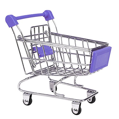 Preisvergleich Produktbild Einkaufswagen Gitterwagen Metall für Kinder Kaufladen Spielzeug Toy - Lila