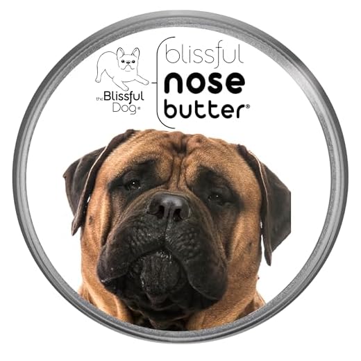 The Blissful Dog Bullmastiff Nose Butter for Dry, Cracked Skin, Lick-Safe Dog Nose Balm with Moisturizing Shea Butter, Almond, Olive, and Essential Oils, Pet Supplies, Uncented, 8 oz.