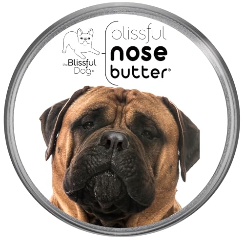 Image of The Blissful Dog Bullmastiff Nose Butter for Dry, Cracked Skin, Lick-Safe Dog Nose Balm with Moisturizing Shea Butter, Almond, Olive, and Essential Oils, Pet Supplies, Uncented, 1 oz.