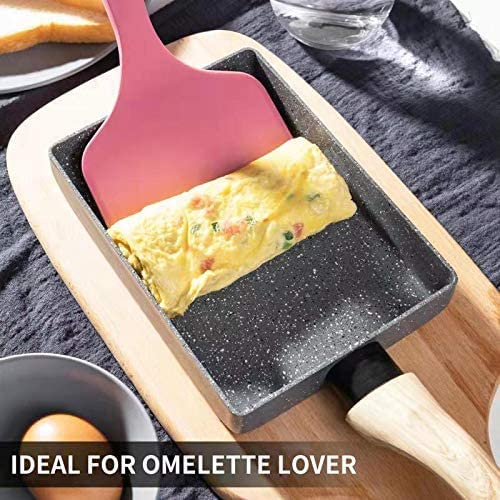 NILKANTH® Japanese Omelet Pan,5"×7" Nonstick Egg Pan, Rectangle Small Frying Pan (Yellow) 4