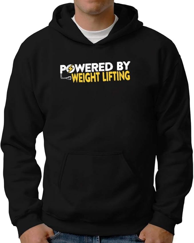 Eddany Powered by Weight Lifting Grunge Hoodie Amazon.co.uk Fashion