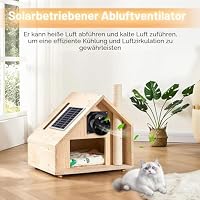 Agatige Solar angetriebener Ableitungslüfter für runde Rohr, 10 W 12 V Solar Panel 100 -mm -Lüftungslüfungs -Kit für kleine Hühnerbaus draußen, Gewächshaus, Schuppen, Haustierhäuser – Ansicht 4