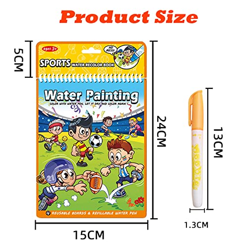 Lefimot 2 Pack Water Coloring Books For Toddler, Ocean Animal Reusable Paint With Water Books For Kids Ages 3-5, Educational Learning Toddlers Travel Toys With Pens, Birthday Gifts For Kids #TOP4