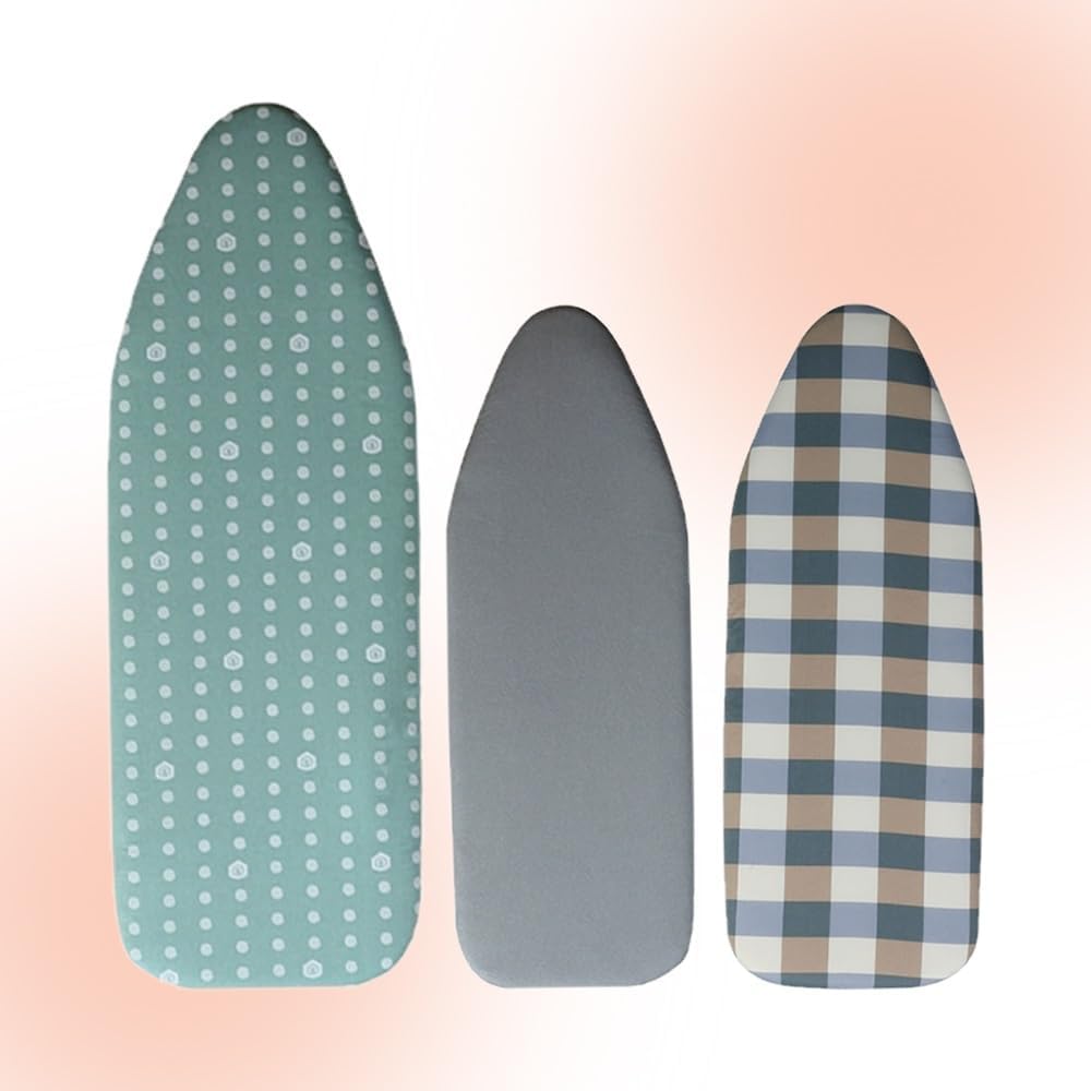 Cotton Ironing Board Cover 12x35in 13x39in 16x43in, Adjustable Iron Board Replacement Cover, Ironing Board Cover Resist Scorching Drawstring Tightening(Gray,16x43in(40x110cm))