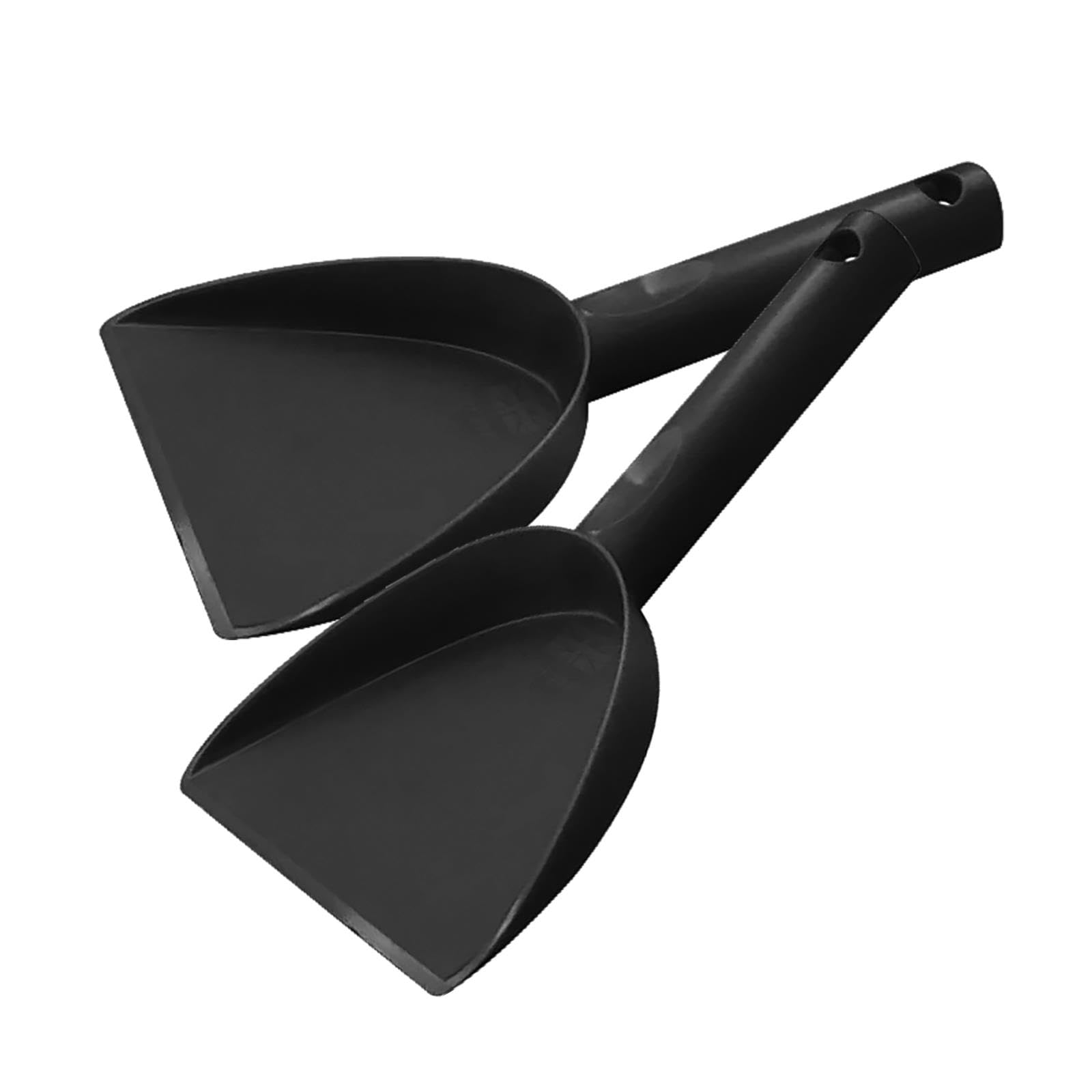 simpa 2PC Black Plastic Pet Food Scoop Set - Made in UK with Recycled Plastic.