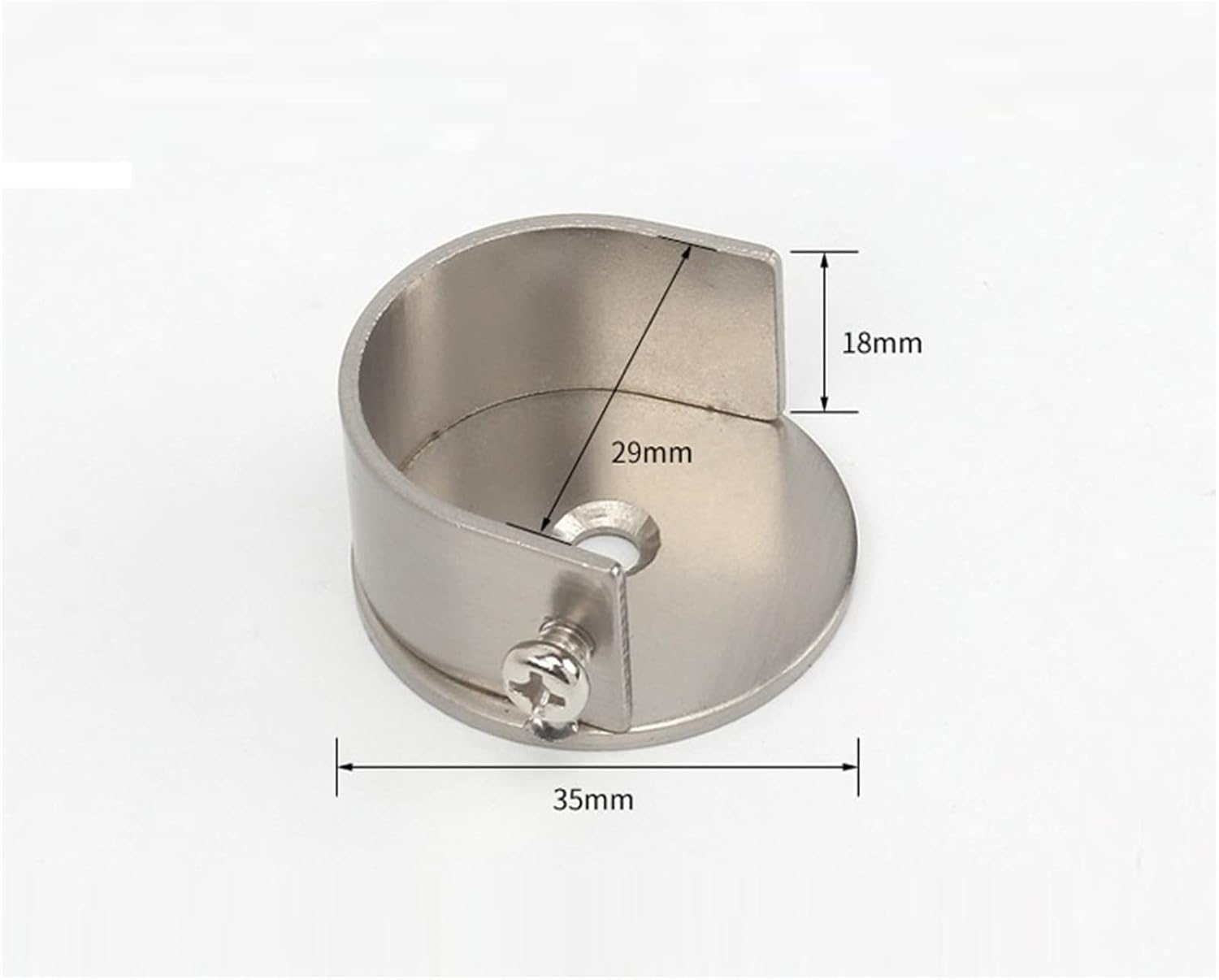 WANGCL 2pcs Recess Bracket Curtain Rail Support Curtain Pole Bracket Wall Mount 28mm - Image 5