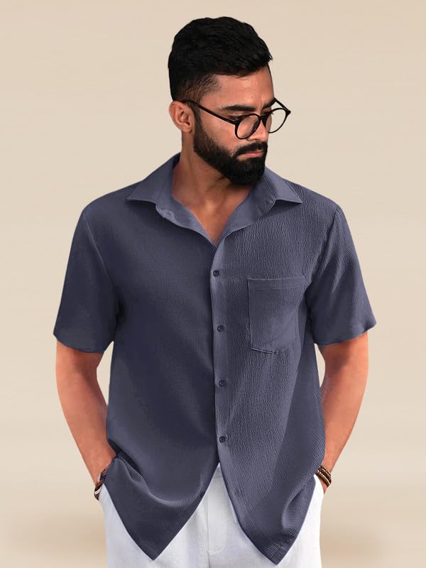 Image of Tee Projekt Textured Shirts for Men || Casual Shirt for Men || Comfortable and Stylish for Every Wardrobe