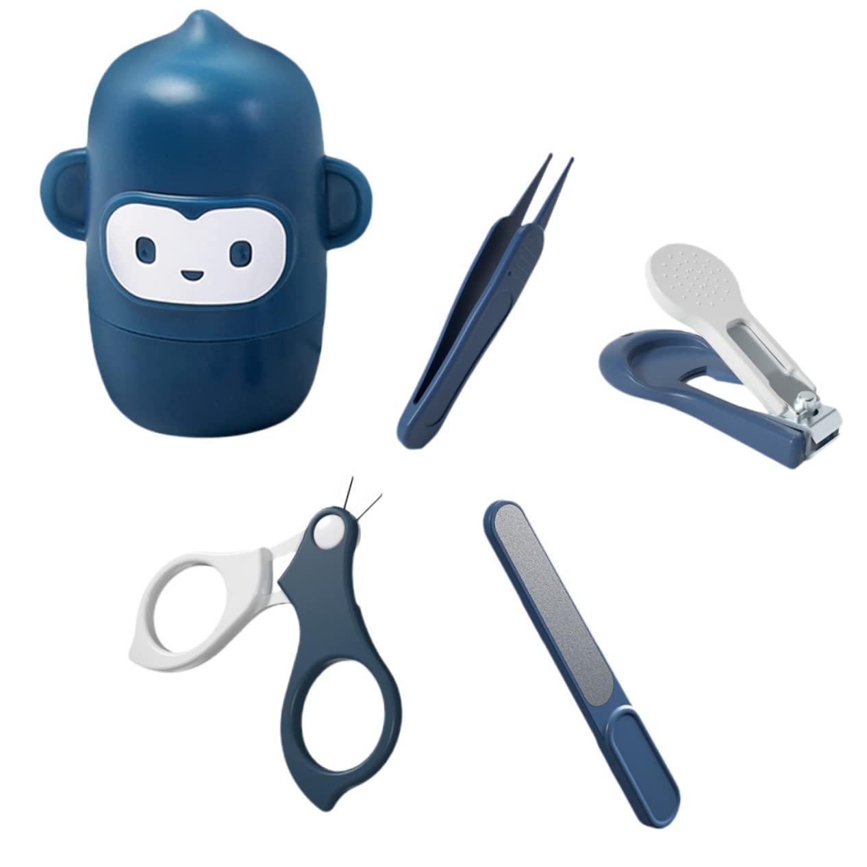 VICASKY 3sets Manicure Per Kit Completo Per Unghie Con Forbicine Limetta e Pinzette Inossidabile Con Design Carino Per Nuove Mamme e Shower