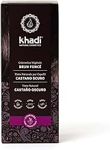 khadi DARK BROWN Vegetable Hair Colour - Hair Color for Deep and Shiny Dark Brown to Intense Black Brown - 100% Vegetable and Natural - 100g