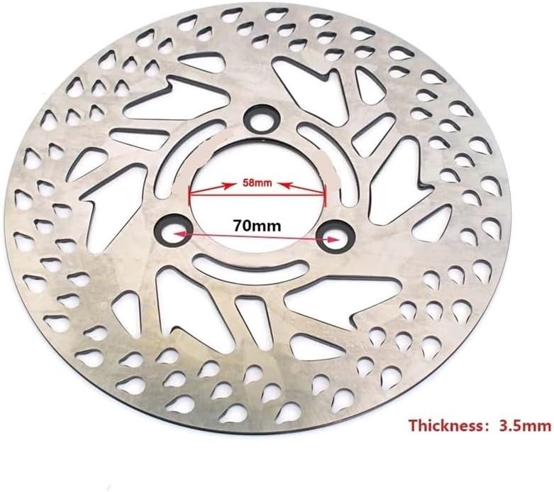 220mm 3 Hole Brake Disc with 70mm Hole Spacing Front and Rear Rotor Disc for Motorcycles Dirt Bikes ATV
