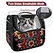 otnrnondcl Norwegian Rosemaling Folk Style Flower (71) Dog Cat Carrier Soft-Sided Pet Bag for Small Medium Cats Puppies Airline Approved Cat Travel Carrier