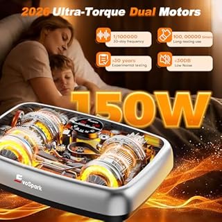 Vibration Plate Exercise Machine, 2026 Upgraded Double Motors Vibration Plate for Lymphatic Drainage, EvoSpark Whole Body Vibration Plates for Weight Loss,450 Lbs Capacity Vibrate Fitness Platform