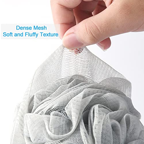 Esponja de banho da AmazerBath conjunto com 4, Branco, 60g