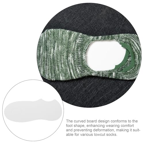 Image of 100pcs White Curved Sock Display Cards for Low-Cut Socks