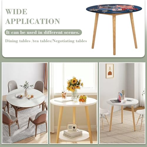 Nappe ronde imprimée pour pique-nique et repas en extérieur avec élastique de 130cm