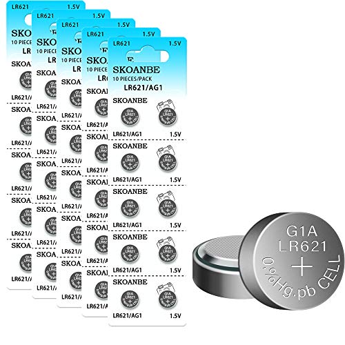 Skoanbe 50Pcs Sr621Sw Ag1 Lr621 364 363 Lr60 164 1.5V Button Coin Cell Watch Battery #TOP25