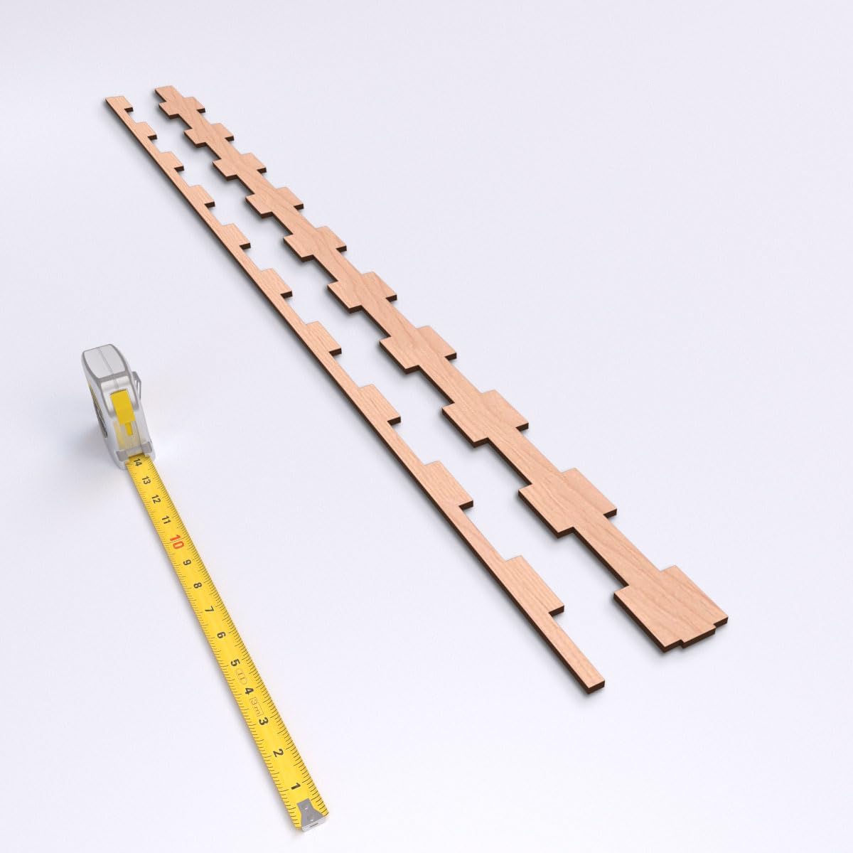 Ekena Millwork 47"H x 1/4"T Midland Adjustable Wood Decorative Slat Wall Panel Kit, Alder (contains 29 Slats + 1 Straight Edge Starter Slat)