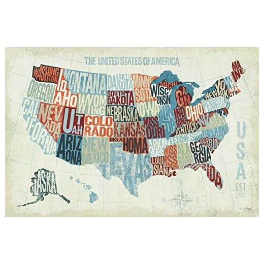 konsttryck USA Blue ya kisasa Mullan Michael - Safari Usawa Konstbild på 220gr matt papper cm_98_X_148