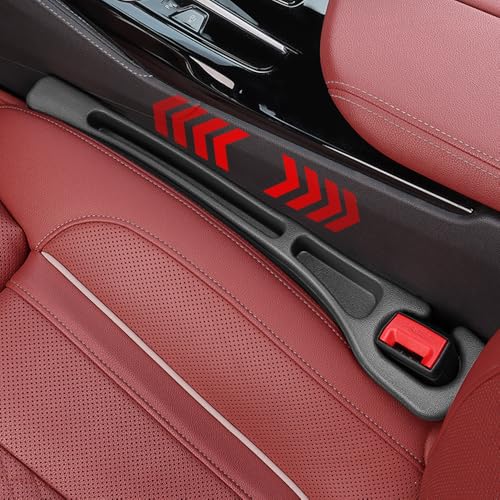 Car Seat Gap Filler Organizer Universal for Car SUV Truck Accessories Seat Gap Plug Blocker with Storage Slot Black 2 Pack - Image 6