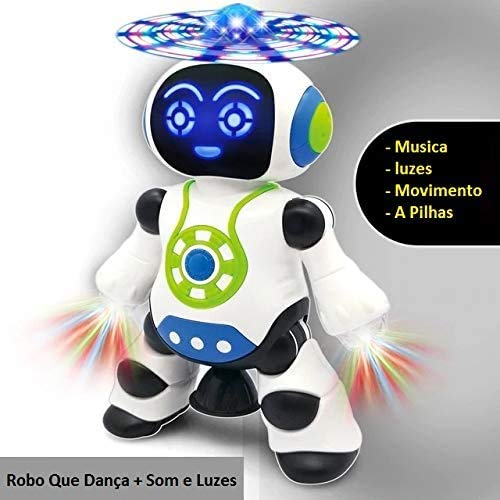 Brinquedo Robô Musical 360 Graus Com Som E Luz Ótimo Presente Brinquedo Boneco Musical Com Luz Dance