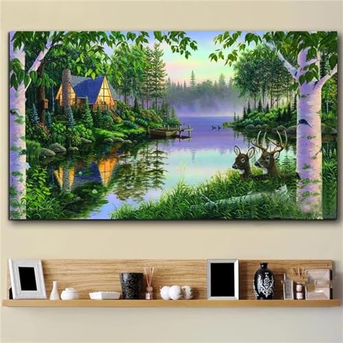 Peinture diamant forêt verte pour s'évader et créer une œuvre d'art vibrante 5D