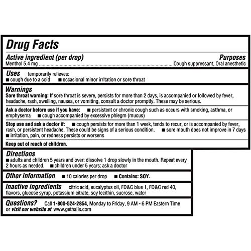 Halls Relief Mentho-Lyptus Flavor Cough Drops, 1 Bag (30 Total Drops) #TOP7