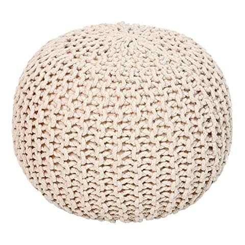 REDEARTH Round Pouf Ottoman Cover