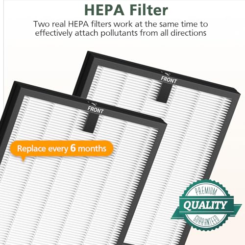 HY4866 Replacement Filter Compatible with MORENTO HY4866, WESTHEY HY4866, YIOU M1 Air Purifier, 3-in-1 H13 Ture HEPA Replacement Filters (Extra 4 Pre-filter) Enhanced Version for HY4866, 4 Pack