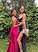 Suayneo Satin Bridesmaid Dresses for Women with Slit V Neck Long Formal Party Gown Ruched Maxi Wedding Guest Dress Silver Size 28W