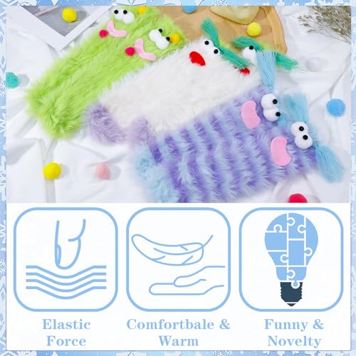 Zuimei 3 Pairs Fluffy Socks Womens Funny Christmas Socks Winter Warm Cozy Bed Sock Quirky Gifts for Women Ladies - Image 4