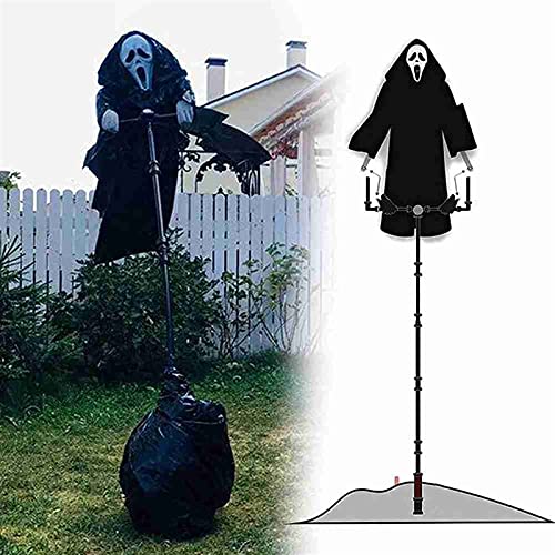 Bmaller Halloween Ghostface Scream Scarecrow Decoration Garden Unique Scary Hanging Grimace Skull Ghost Ornaments Decor Perfect For Haunted Houses Graveyard Scenes #TOP1