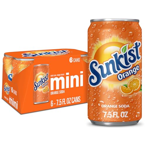 Sunkist Orange Soda, 7.5 Fluid Ounce Can, 6 Count