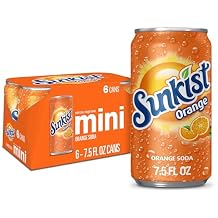 Sunkist Orange Soda, 7.5 Fluid Ounce Can, 6 Count