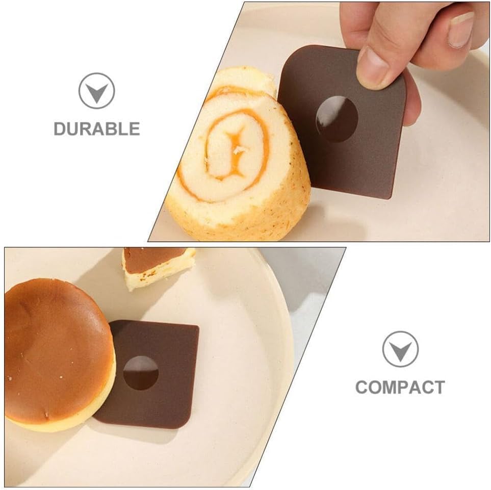 Image of Brown Pan Scrapers,Dish Scraper for Cast Iron,Cast Iron Cleaner Scraper Food Scraper,Non Scratch for Pot Cleaning Scraper,Scraper Scrubber for Cleaning Grease,Kitchen Scrapper Dish Scouring Pads