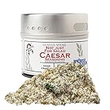 Not Just For Salad Caesar Seasoning| Authentic Artisanal Spice Mix | All Natural, Non GMO | Hand Crafted in Small Batches | Made in USA | GLP-1 Friendly | Magnetic Tin | Ultra Premium Seasoning and Rub | No MSG, Gluten, Artificial Anything | Gustus Vitae
