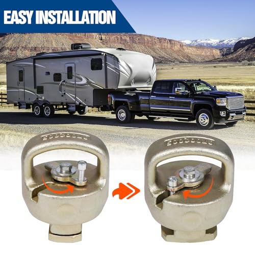 GNXA2061 Gooseneck Ball Kit, 2-5/16 Inch Ball, Safety Chain Anchors, for Ram 2500/3500, Ford F-250/F-350/F-450, Chevy Silverado & GMC Sierra 2500/3500 HD