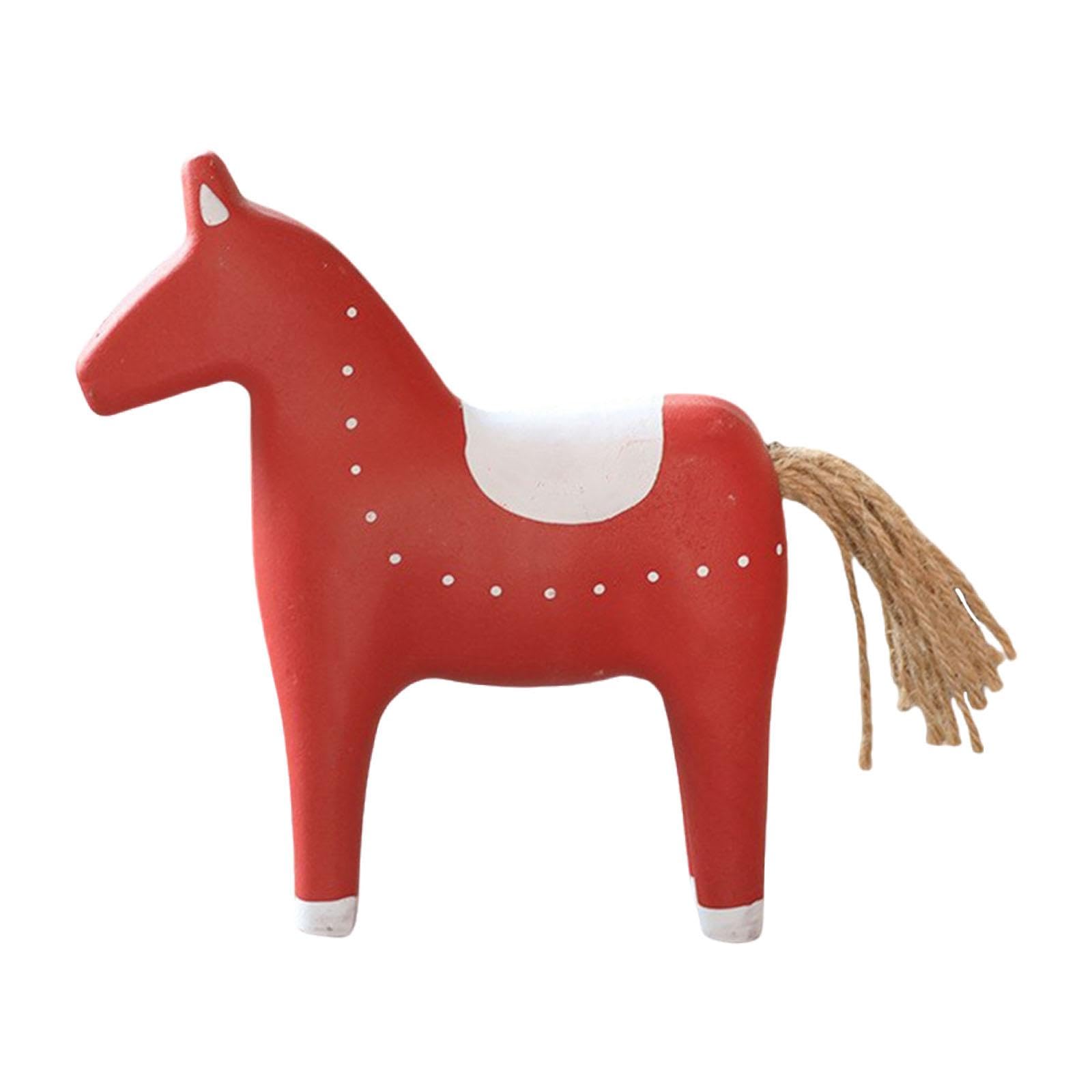Figurine de cheval en bois pour décoration de chambre chaleureuse