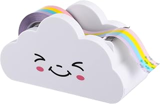 TOYANDONA Desktop-Klebebandabroller Dekorativer Cartoon-Wolke-Klebebandschneider Mit Regenbogenband Cartoon-Wolke Schreibtisch-Briefpapier-Zubehör Für Büro Schule