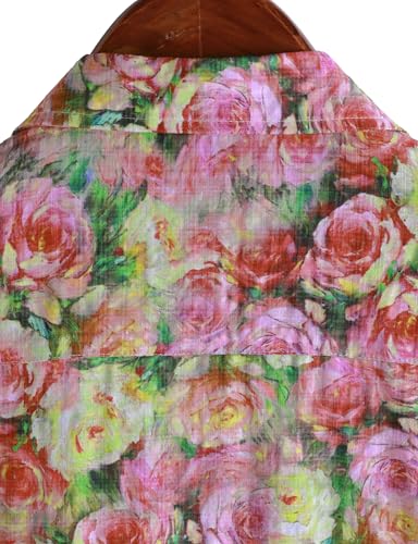 Image of VATPAVE Mens Casual Hawaiian Floral Shirts Short Sleeve Button Down Tropical Shirts Beach Summer Shirts
